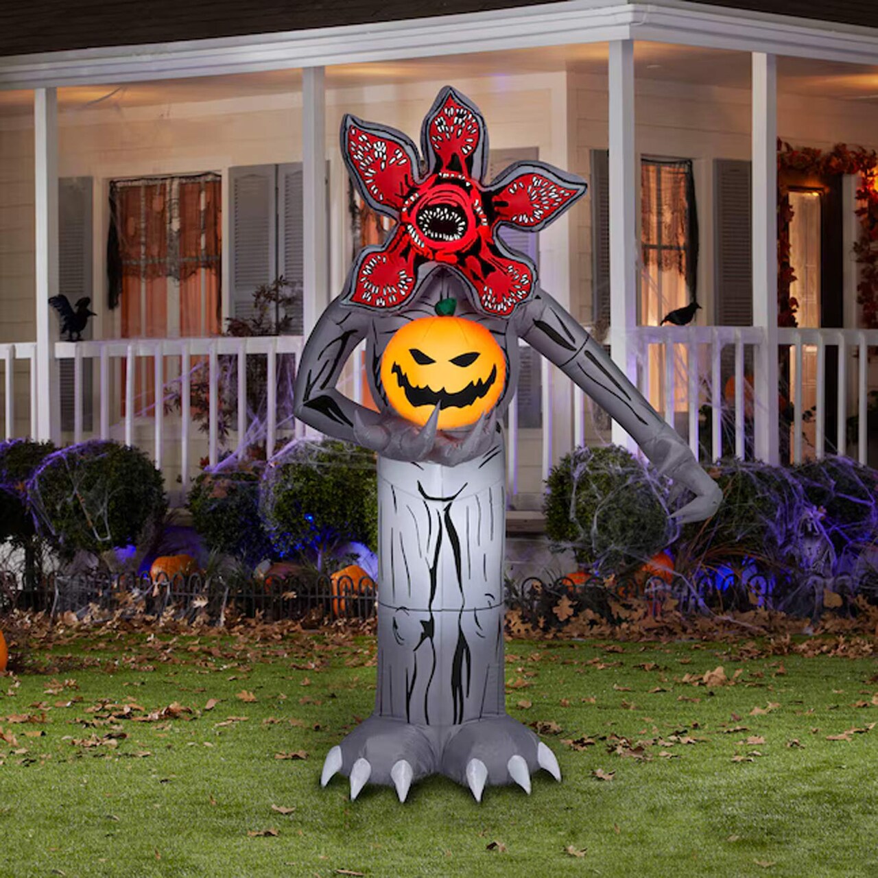 6.99 Feets Inflatable Lighted Jack-O-Lantern Yard Stake Netflix Stranger Things Halloween Decoration